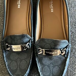 Coach Olive Signature Black Loafers Women  7
